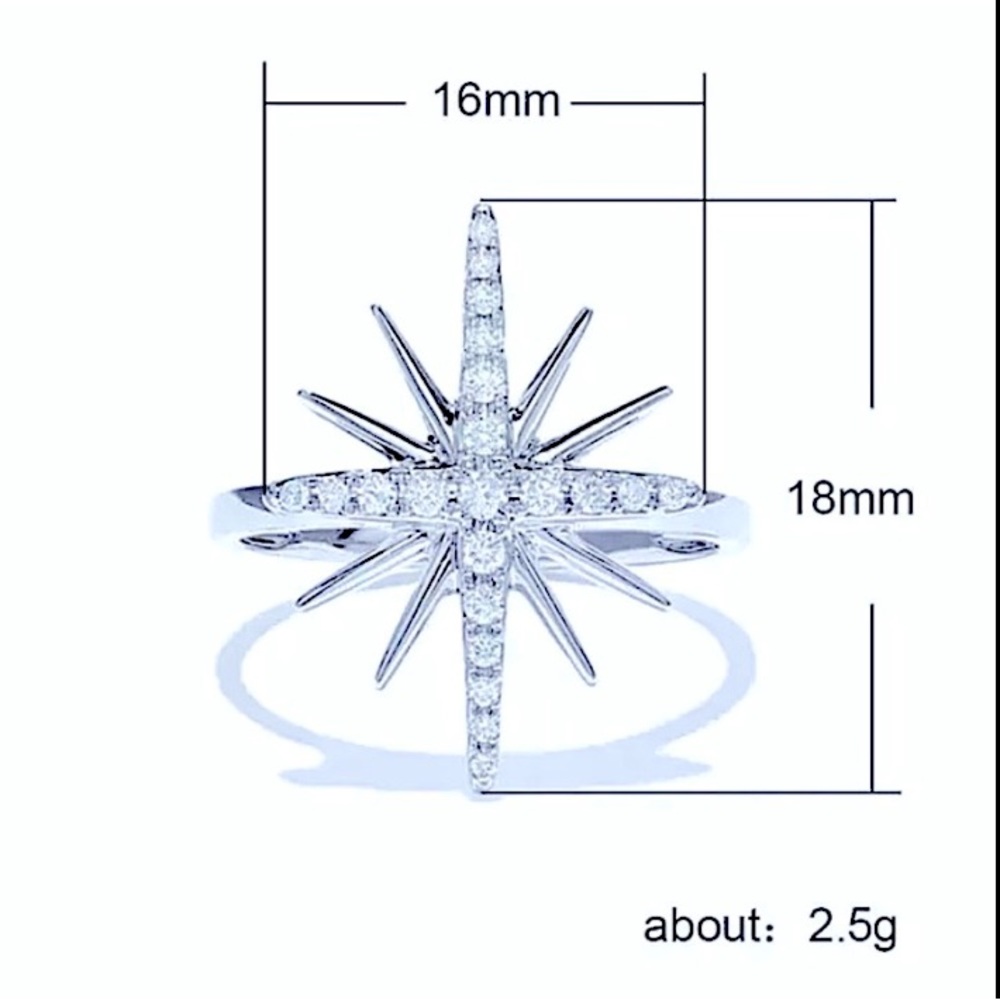 💍New Simulated💎Sterling Silver White Sapphire💍